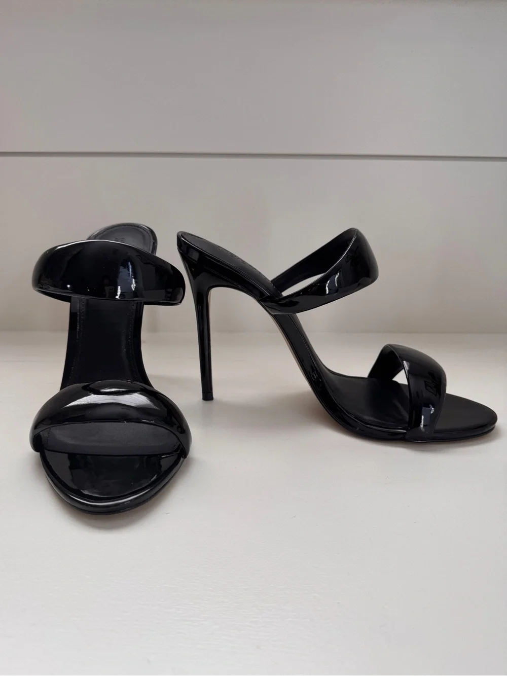 Steve Madden Saturn Black Patent Stiletto Heels
